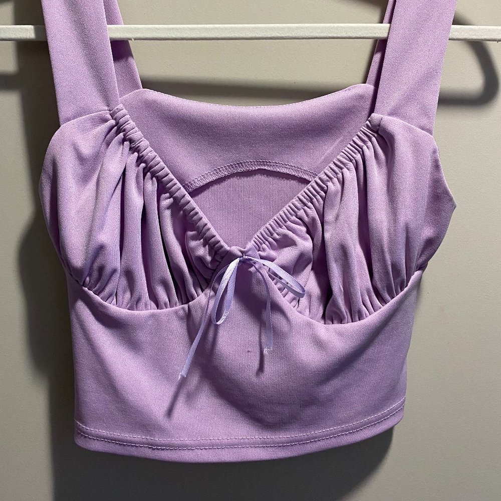 Lilac Purple Bustier Crop Top